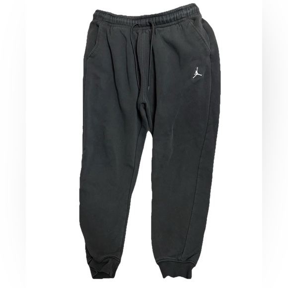 Nike Air Jordan Pants Mens Medium Black Joggers Sweatpants Air  Logo - Picture 1 of 3